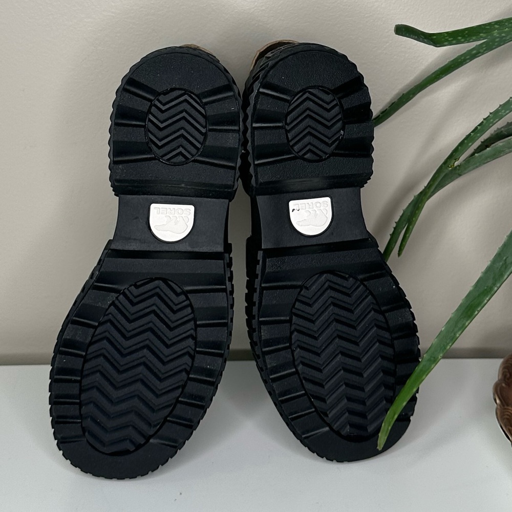 SOREL ONA Streetworks Fisherman Mid Sandal | Black Croc Embossed | Women’s 8 New - Picture 7 of 13